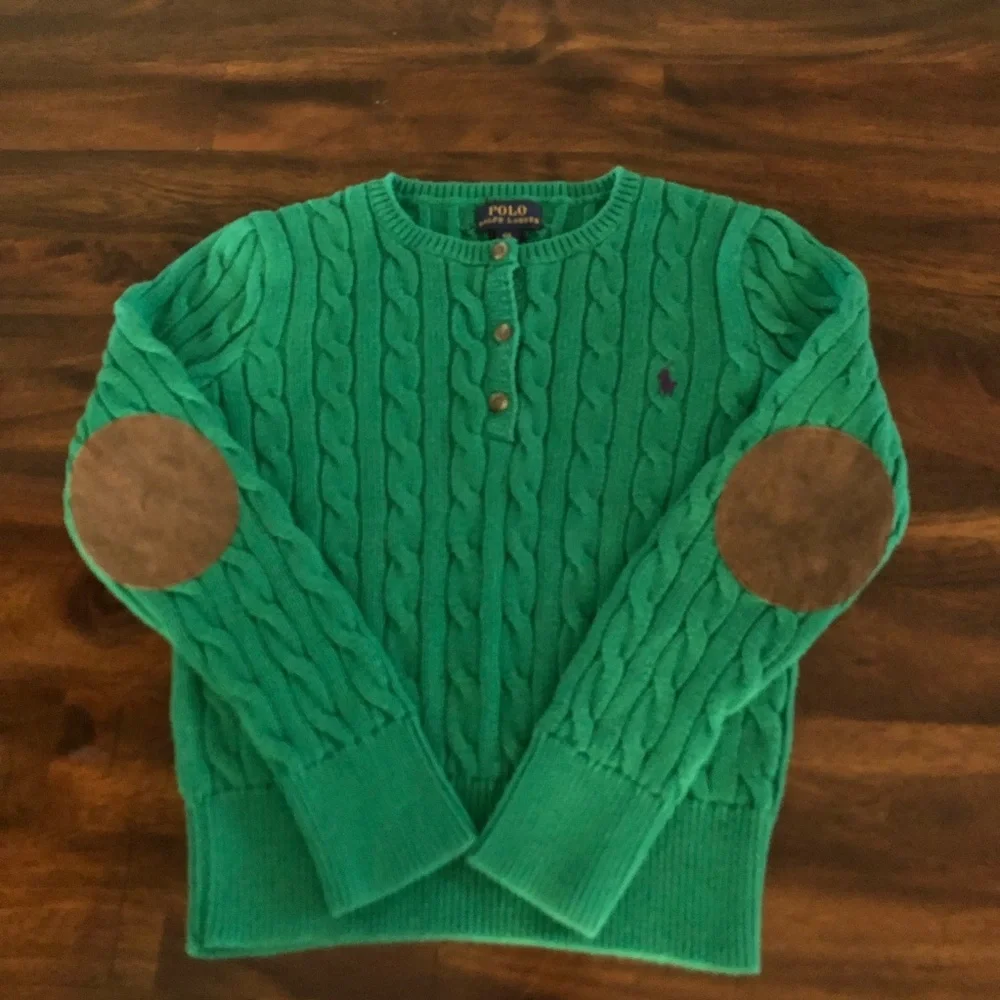 Ralph Lauren Green Cable knit Sweater